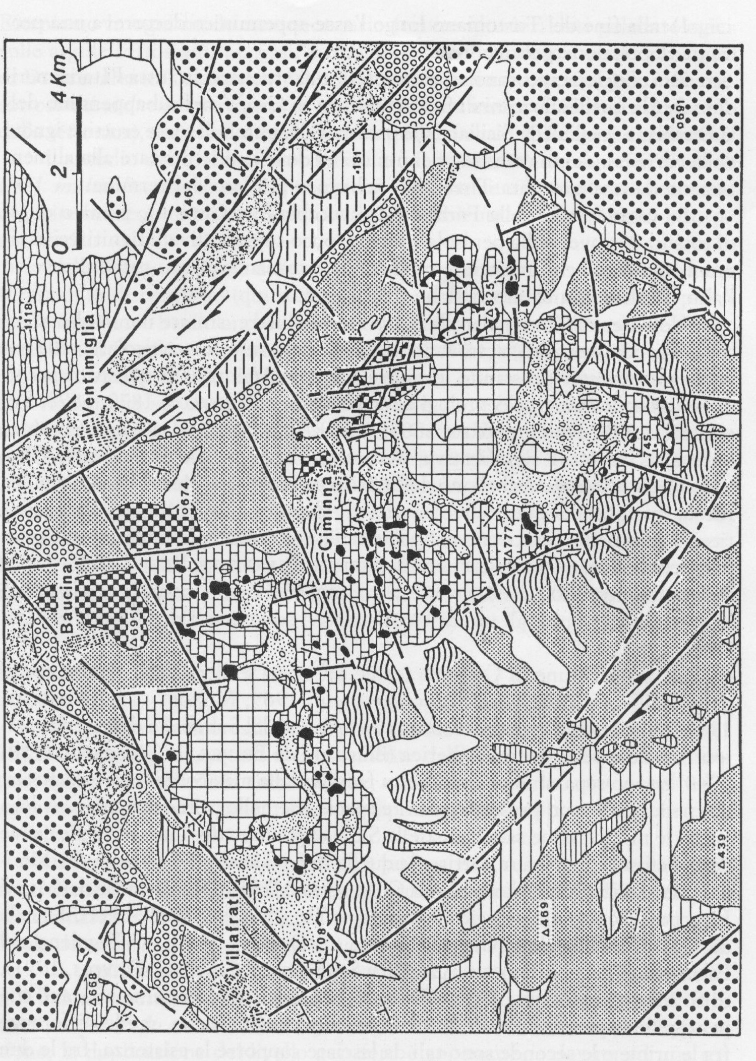 Carte geologiche disegnate a mano da Giuseppe Torre